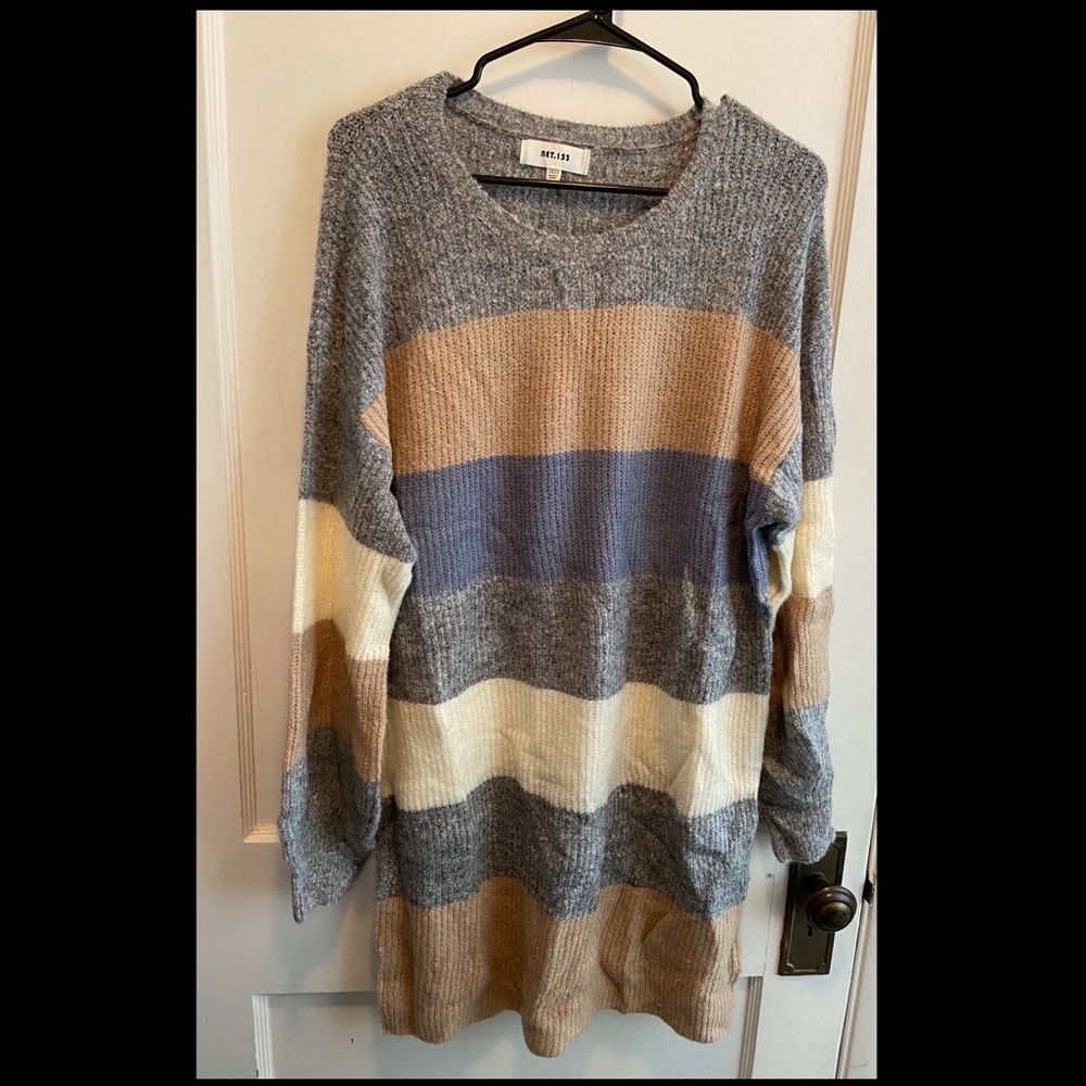 Net 153. Knitted Striped Sweater Dress